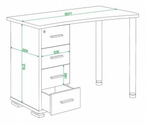 Стол письменный Домино СКМ-50 в Ноябрьске - noyabrsk.mebel24.online | фото 6