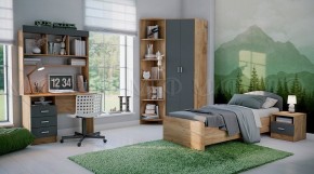 МАРТИНА Стол письменный (Графит/Дуб крафт) в Ноябрьске - noyabrsk.mebel24.online | фото 2