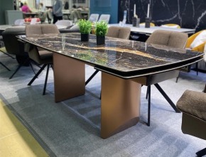 Стол ПУАНТО 200 TITANIUM LAWA NERO, керамика / МЕДЬ каркас М-City в Ноябрьске - noyabrsk.mebel24.online | фото 2