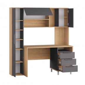 Стол рабочий 12.95 N Комфорт (Дуб сонома, Темно - серый U2601) в Ноябрьске - noyabrsk.mebel24.online | фото 2