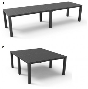 Стол раскладной Джули (Julie Double table 2 configurations) Графит в Ноябрьске - noyabrsk.mebel24.online | фото