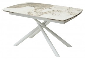 Стол RIVOLI 140 GLOSS LUXURY PANDORA SOLID CERAMIC / WHITE, ®DISAUR в Ноябрьске - noyabrsk.mebel24.online | фото 1