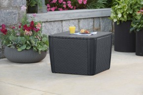 Стол-сундук Лузон Плюс (Luzon Plus Flat Wicker), графит в Ноябрьске - noyabrsk.mebel24.online | фото 1