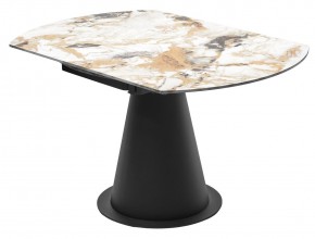 Стол TERAMO 135 GLOSS GRAND JADE SOLID CERAMIC, керамика, поворотн.механизм / Черный каркас, ®DISAUR в Ноябрьске - noyabrsk.mebel24.online | фото 11