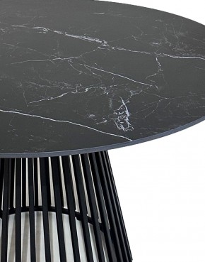 Стол TERNI 120 MATT BLACK MARBLE SOLID CERAMIC Черный мрамор матовый, керамика /Черн.каркас, ®DISAUR в Ноябрьске - noyabrsk.mebel24.online | фото 4