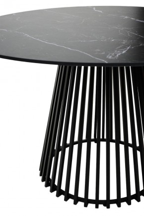 Стол TERNI 120 MATT BLACK MARBLE SOLID CERAMIC Черный мрамор матовый, керамика /Черн.каркас, ®DISAUR в Ноябрьске - noyabrsk.mebel24.online | фото 5