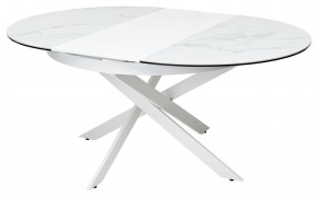 Стол TRENTO 120 HIGH GLOSS STATUARIO Белый мрамор глянцевый, керамика/ белый каркас, ®DISAUR в Ноябрьске - noyabrsk.mebel24.online | фото 7