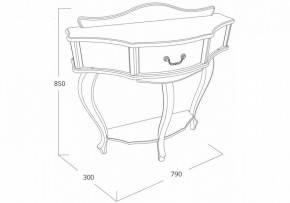 Стол туалетный Джульетта в Ноябрьске - noyabrsk.mebel24.online | фото 2