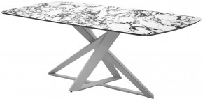 Стол VICENZA 220 BULGARI WHITE, керамика / белый, ®DISAUR в Ноябрьске - noyabrsk.mebel24.online | фото