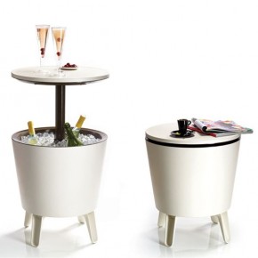 Столик-холодильник COOL BAR крем-шоколад в Ноябрьске - noyabrsk.mebel24.online | фото 1