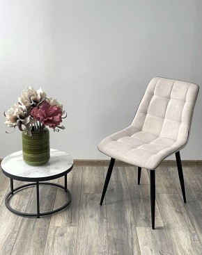 Стул CHIC HE622-01/ HE622-05 топленое молоко, ткань/ черный каркас М-City в Ноябрьске - noyabrsk.mebel24.online | фото 3