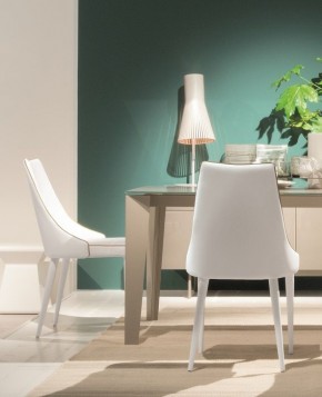 Стул CLARA 40.11 (TR505 white with sand cordonet, экокожа) в Ноябрьске - noyabrsk.mebel24.online | фото 1