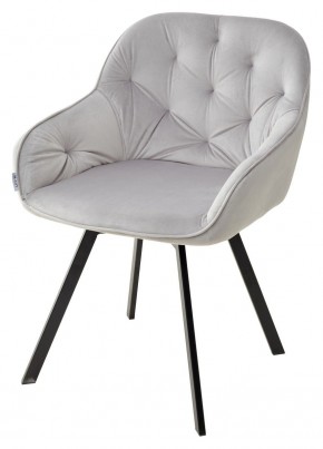 Стул GALE 360 град. поворот. BLUVEL-03 LIGHT GREY, велюр/ черный каркас, М-City в Ноябрьске - noyabrsk.mebel24.online | фото 1