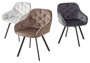 Стул GALE 360 град. поворот. BLUVEL-03 LIGHT GREY, велюр/ черный каркас, М-City в Ноябрьске - noyabrsk.mebel24.online | фото 2