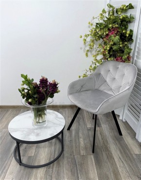 Стул GALE 360 град. поворот. BLUVEL-03 LIGHT GREY, велюр/ черный каркас, М-City в Ноябрьске - noyabrsk.mebel24.online | фото 6