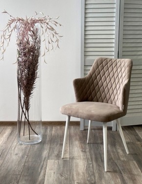 Стул HERMAN 360 град. ЛАТТЕ #25, велюр / белый каркас М-City в Ноябрьске - noyabrsk.mebel24.online | фото 2