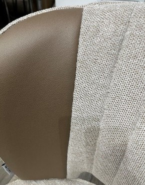 Стул HERMES WZ2042-02 светло-бежевый фактурный велюр/ HK017-31 серо-коричневый PU, М-City в Ноябрьске - noyabrsk.mebel24.online | фото 2