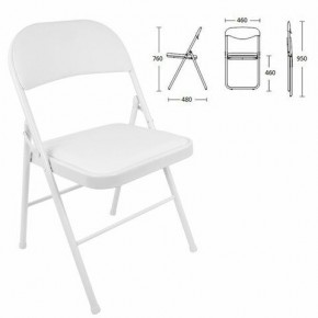 Стул складной BRABIX "Golf Plus CF-003 КОМФОРТ", белый каркас, кожзам белый, 532888 в Ноябрьске - noyabrsk.mebel24.online | фото 1