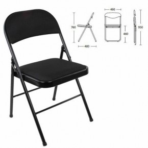 Стул складной BRABIX "Golf Plus CF-003 КОМФОРТ", чёрный каркас, чёрная ткань, 532889 в Ноябрьске - noyabrsk.mebel24.online | фото 1