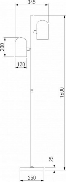 Торшер Eurosvet Bambola 01164/2 латунь в Ноябрьске - noyabrsk.mebel24.online | фото 2