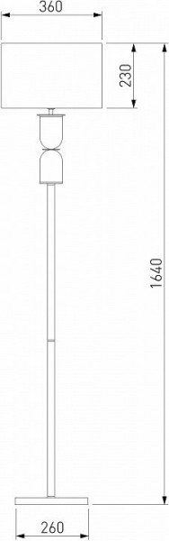 Торшер Eurosvet Caprera 01154/1 латунь в Ноябрьске - noyabrsk.mebel24.online | фото 3