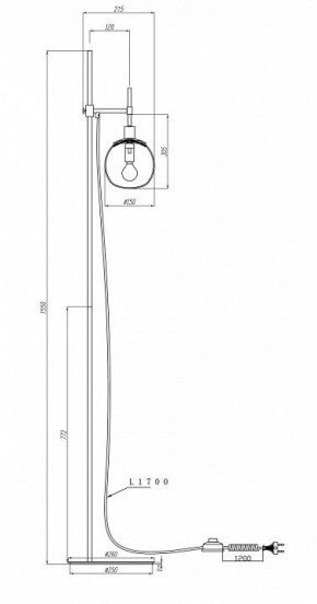 Торшер Maytoni Erich MOD221-FL-01-G в Ноябрьске - noyabrsk.mebel24.online | фото 5