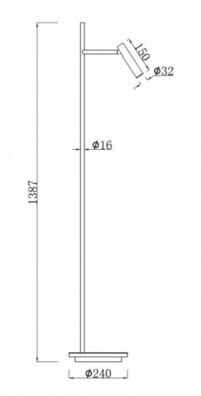 Торшер Maytoni Estudo Z010FL-L8W3K в Ноябрьске - noyabrsk.mebel24.online | фото 2