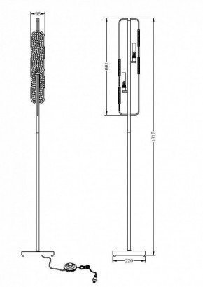 Торшер Maytoni Marmo MOD099FL-02G в Ноябрьске - noyabrsk.mebel24.online | фото 2