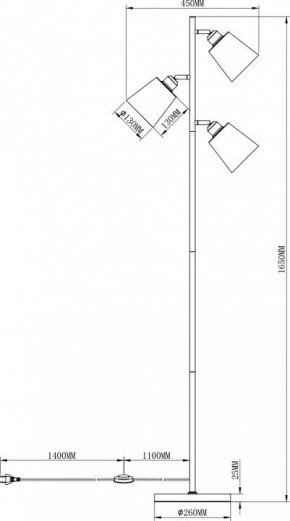 Торшер Moderli Floor V3050-3F в Ноябрьске - noyabrsk.mebel24.online | фото 3