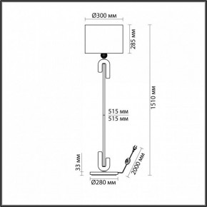 Торшер Odeon Light Bagel 5410/1FA в Ноябрьске - noyabrsk.mebel24.online | фото 2