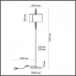 Торшер Odeon Light Margaret 5415/3F в Ноябрьске - noyabrsk.mebel24.online | фото 4