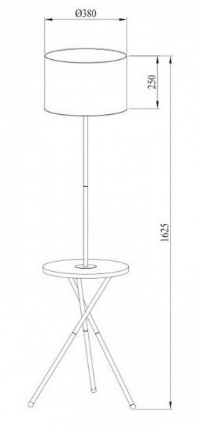 Торшер с полкой Arte Lamp Combo A2070PN-1BK в Ноябрьске - noyabrsk.mebel24.online | фото 2