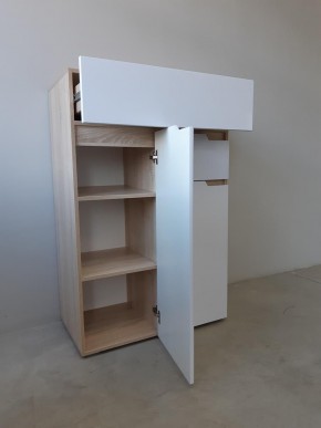 ТРИО Спальный гарнитур (модульный) сонома/белый в Ноябрьске - noyabrsk.mebel24.online | фото 10