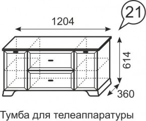 Тумба для телеаппаратуры Венеция 21 бодега в Ноябрьске - noyabrsk.mebel24.online | фото 3