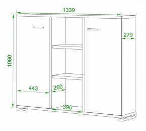 Тумба комбинированная Домино нельсон ПУ-60-3 в Ноябрьске - noyabrsk.mebel24.online | фото 2