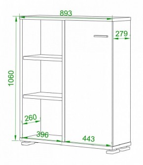 Тумба комбинированная Домино ПУ-50-2 в Ноябрьске - noyabrsk.mebel24.online | фото 2