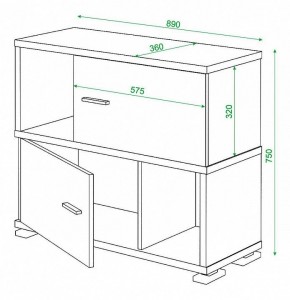 Тумба комбинированная Домино СБ-30/2 в Ноябрьске - noyabrsk.mebel24.online | фото 3