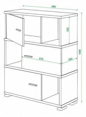 Тумба комбинированная Домино СБ-30/3 в Ноябрьске - noyabrsk.mebel24.online | фото 3