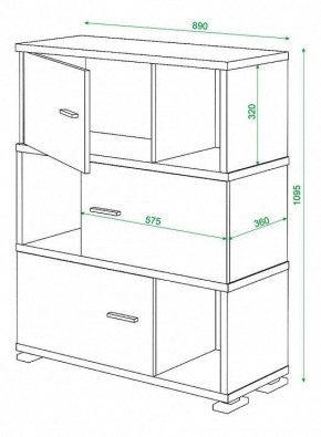 Тумба комбинированная Домино СБ-30/3 в Ноябрьске - noyabrsk.mebel24.online | фото 2