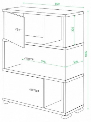 Тумба комбинированная Домино СБ-30/3 в Ноябрьске - noyabrsk.mebel24.online | фото 3