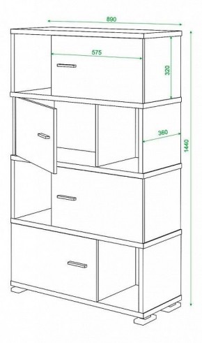 Тумба комбинированная Домино СБ-30/4 в Ноябрьске - noyabrsk.mebel24.online | фото 3