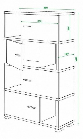 Тумба комбинированная Домино СБ-30/4 в Ноябрьске - noyabrsk.mebel24.online | фото 2