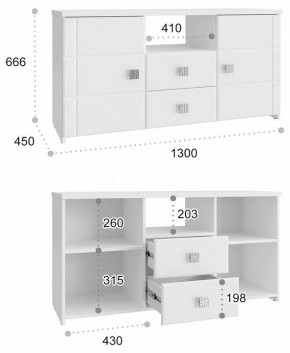 Тумба комбинированная Изабель ИЗ-53К в Ноябрьске - noyabrsk.mebel24.online | фото 3