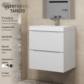 Тумба под раковину Uperwood Tanos 50 см, подвесная, белая матовая в Ноябрьске - noyabrsk.mebel24.online | фото 6