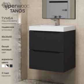 Тумба под раковину Uperwood Tanos 50 см, подвесная, черная матовая в Ноябрьске - noyabrsk.mebel24.online | фото 4