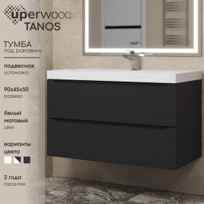 Тумба под раковину Uperwood Tanos 90 см, подвесная, черная матовая в Ноябрьске - noyabrsk.mebel24.online | фото 3