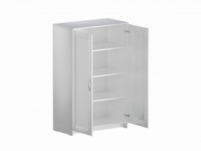 Тумба СИРИУС двухдверная высокая, цвет белый в Ноябрьске - noyabrsk.mebel24.online | фото 3