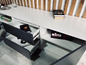 Тумба ТВ большая Парус (Белый/Графит) в Ноябрьске - noyabrsk.mebel24.online | фото 3