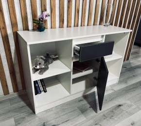Тумба ТВ малая Парус (Белый/Графит) в Ноябрьске - noyabrsk.mebel24.online | фото 2