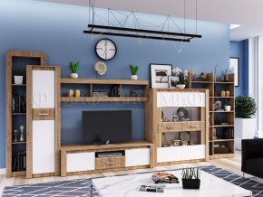 ТЕРРА Тумба Тв (Белый глянец/дуб сонома) в Ноябрьске - noyabrsk.mebel24.online | фото 2